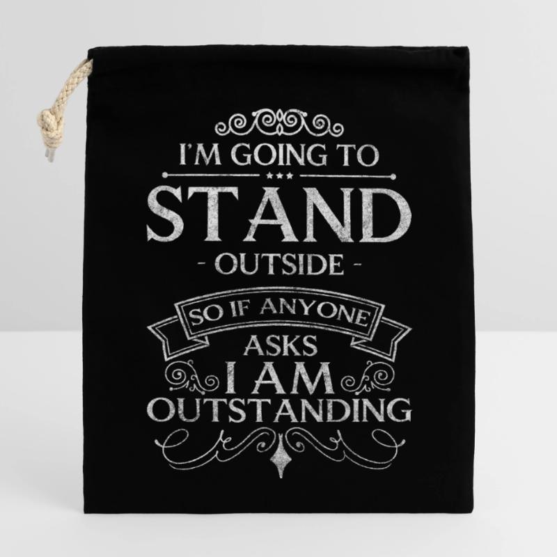 Partenaire idiot d’autodérision Sac cadeau en coton avec cordon (14 x 20 cm)