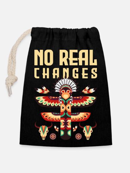 Totem Ritual Raven Guardian - Closable cotton gift bag (14x20cm) - black