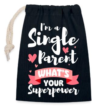 Parents Father Solo - Closable cotton gift bag (14x20cm) - navy - Front