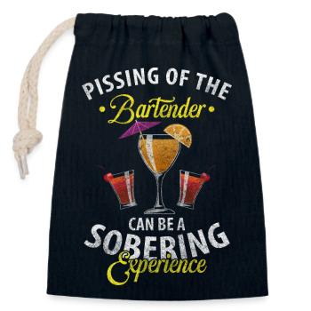 Bar Kellner Shaker - Verschließbarer Geschenkbeutel aus Baumwolle (14x20cm) - Navy - Vorne