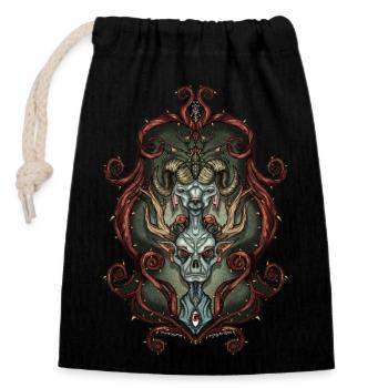 Cadre Monstre 2 - Sac cadeau en coton avec cordon (14 x 20 cm) - noir - Devant