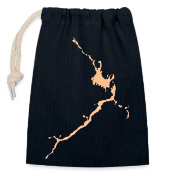 Crack TEXTURE - Background Decoration Ornament - Closable cotton gift bag (14x20cm) - navy - Front