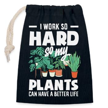 Garden & Plant Lovers Gifts - Closable cotton gift bag (14x20cm) - navy - Front