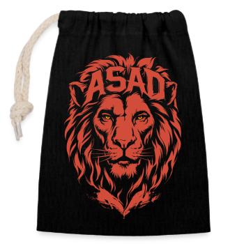 Red Lion ASAD Imperious Head - Closable cotton gift bag (14x20cm) - black - Front