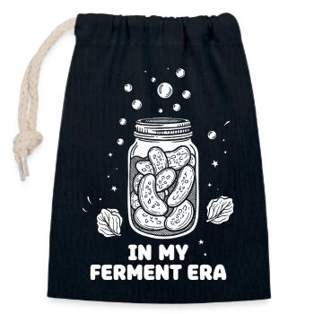 Dans mon pot Mason à l’ère de la fermentation - Sac cadeau en coton avec cordon (14 x 20 cm) - bleu marine - Devant