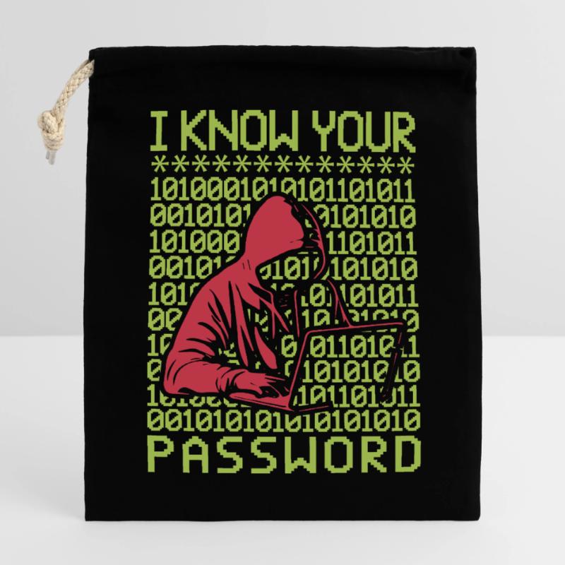 Hacker Hacking Programmer Linux Password Hacker Closable cotton gift bag (14x20cm)