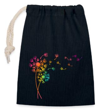 Löwenzahn - Verschließbarer Geschenkbeutel aus Baumwolle (14x20cm) - Navy - Vorne