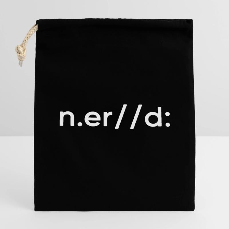 nerd coder online gaming gamer IT expert Closable cotton gift bag (14x20cm)