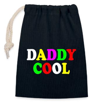 Daddy cool - Sac cadeau en coton avec cordon (14 x 20 cm) - bleu marine - Devant