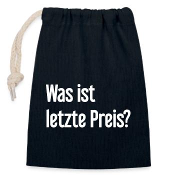 What is last price? - Closable cotton gift bag (14x20cm) - navy - Front