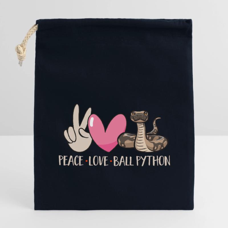 Ball Python Snake King Python Closable cotton gift bag (14x20cm)