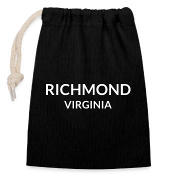 Richmond, Virginia, USA - Closable cotton gift bag (14x20cm) - black - Front