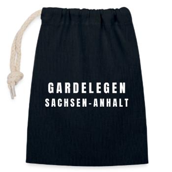 Gardelegen Sachsen-Anhalt - Verschließbarer Geschenkbeutel aus Baumwolle (14x20cm) - Navy - Vorne