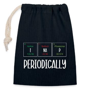 Periodic table - Closable cotton gift bag (14x20cm) - navy - Front