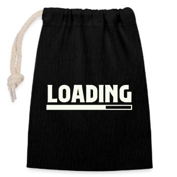 Loading - Closable cotton gift bag (14x20cm) - black - Front