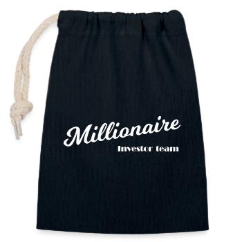 Millionäre und Kapitalisten - Verschließbarer Geschenkbeutel aus Baumwolle (14x20cm) - Navy - Vorne