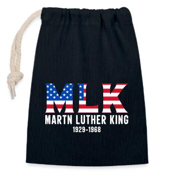 MARTIN LUTHER KING - Closable cotton gift bag (14x20cm) - navy - Front