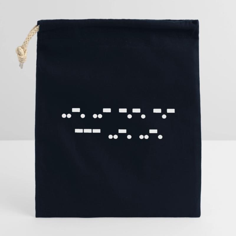 F*** Off In Morse Code Closable cotton gift bag (14x20cm)