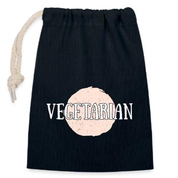Radis Légumes Tambours Salade Vegan Vegan - Sac cadeau en coton avec cordon (14 x 20 cm) - bleu marine - Devant