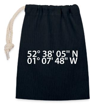 Leicester coordinates - Closable cotton gift bag (14x20cm) - navy - Front