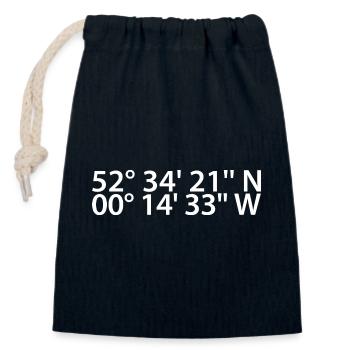 Peterborough coordinates - Closable cotton gift bag (14x20cm) - navy - Front