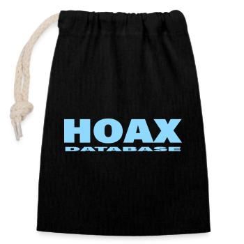 HOAX - Closable cotton gift bag (14x20cm) - black - Front