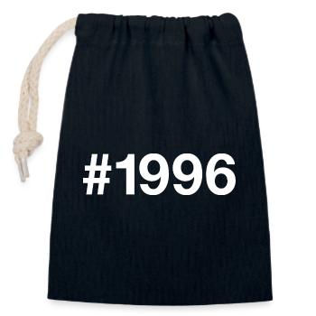 1996 Born 30 years old 30th birthday - Closable cotton gift bag (14x20cm) - navy - Front