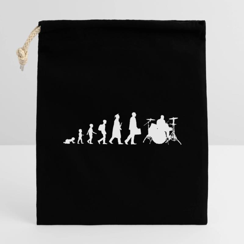 Évolution du batteur Sac cadeau en coton avec cordon (14 x 20 cm)
