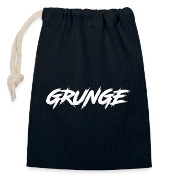 GRUNGE - Verschließbarer Geschenkbeutel aus Baumwolle (14x20cm) - Navy - Vorne