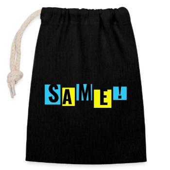Same, I see it that way, too. Youth word - Closable cotton gift bag (14x20cm) - black - Front