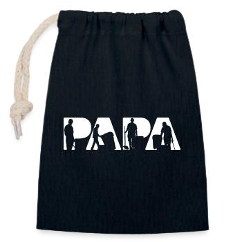 Recyclable Collector Papa Stolzer Sammler-Papa - Verschließbarer Geschenkbeutel aus Baumwolle (14x20cm) - Navy - Vorne