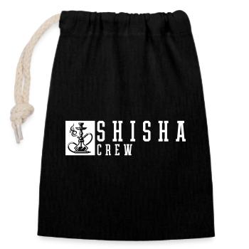 Shisha Crew - Verschließbarer Geschenkbeutel aus Baumwolle (14x20cm) - Schwarz - Vorne