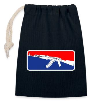 AK47 Gewehr Spezialeinheit Soldaten - Verschließbarer Geschenkbeutel aus Baumwolle (14x20cm) - Navy - Vorne