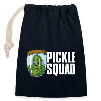 Cucumbers Healthy Food Vegan Pickles - Closable cotton gift bag (14x20cm) - navy - Front