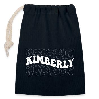 Drôle Kimberly Groovy 4 Hommes Femmes Cool Kimberly - Sac cadeau en coton avec cordon (14 x 20 cm) - bleu marine - Devant