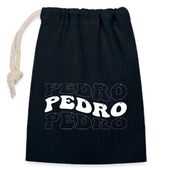 Funny Pedro Groovy 4 Men Women Cool Pedro Tie Dye - Closable cotton gift bag (14x20cm) - navy - Front