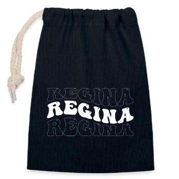 Funny Regina Groovy 4 Men Women Cool Regina Tie - Closable cotton gift bag (14x20cm) - navy - Front