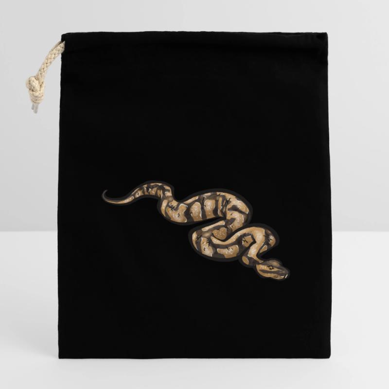 Ball Python Schlange Königspython Verschließbarer Geschenkbeutel aus Baumwolle (14x20cm)