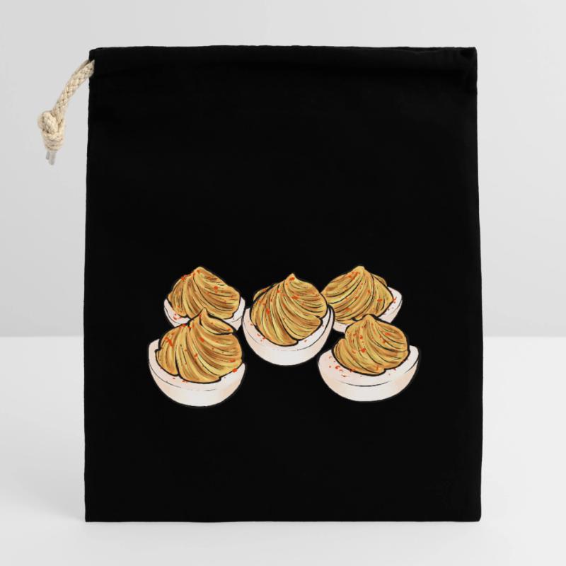 Gefüllte Eier Deviled Eggs Verschließbarer Geschenkbeutel aus Baumwolle (14x20cm)