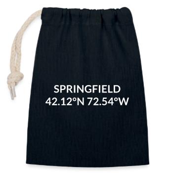 Springfield Massachusetts USA Koordinaten - Verschließbarer Geschenkbeutel aus Baumwolle (14x20cm) - Navy - Vorne