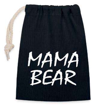 Mama bear - Verschließbarer Geschenkbeutel aus Baumwolle (14x20cm) - Navy - Vorne