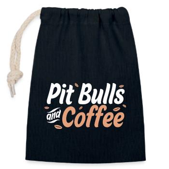 Pitbull - Sac cadeau en coton avec cordon (14 x 20 cm) - bleu marine - Devant