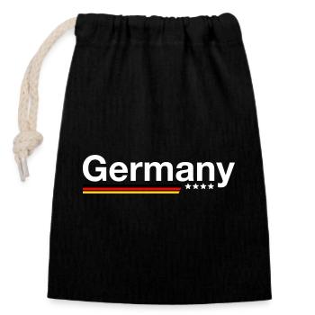 Germany - Verschließbarer Geschenkbeutel aus Baumwolle (14x20cm) - Schwarz - Vorne