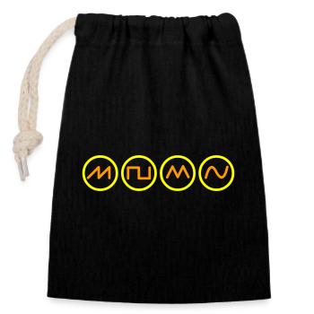 synth sound - Closable cotton gift bag (14x20cm) - black - Front