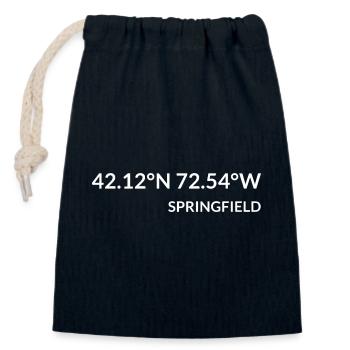 Springfield Massachusetts USA Koordinaten - Verschließbarer Geschenkbeutel aus Baumwolle (14x20cm) - Navy - Vorne