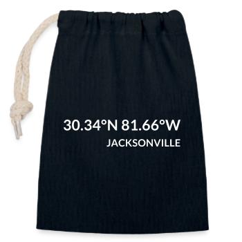 Jacksonville Florida USA Koordinaten - Verschließbarer Geschenkbeutel aus Baumwolle (14x20cm) - Navy - Vorne