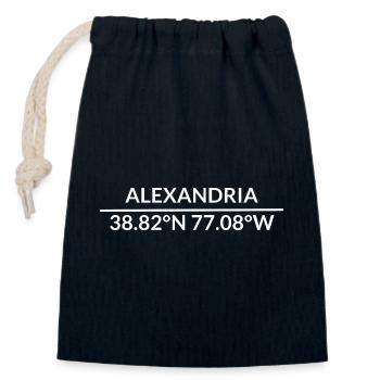 Alexandria Virginia USA Koordinaten - Verschließbarer Geschenkbeutel aus Baumwolle (14x20cm) - Navy - Vorne