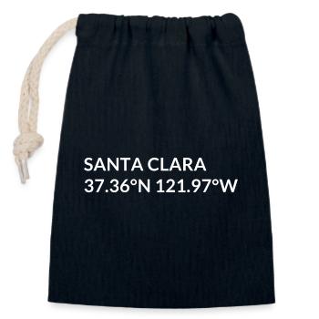 Santa Clara California USA Koordinaten - Verschließbarer Geschenkbeutel aus Baumwolle (14x20cm) - Navy - Vorne