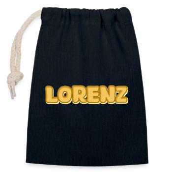 Lorenz Lorenz - Closable cotton gift bag (14x20cm) - navy - Front