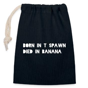 CS2_Born_in_T_Spawn - Verschließbarer Geschenkbeutel aus Baumwolle (14x20cm) - Navy - Vorne